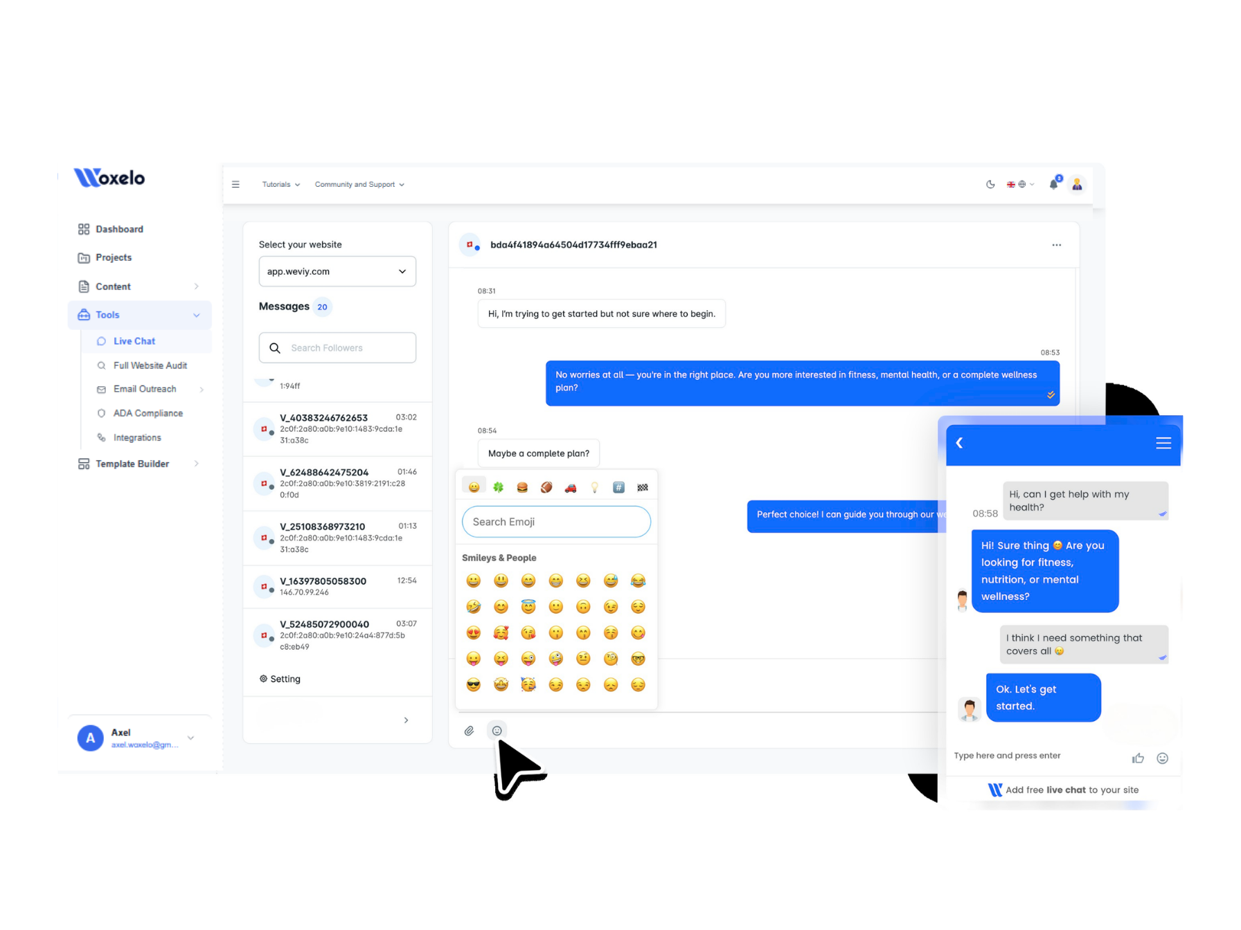 Live Chat + Lead Capture